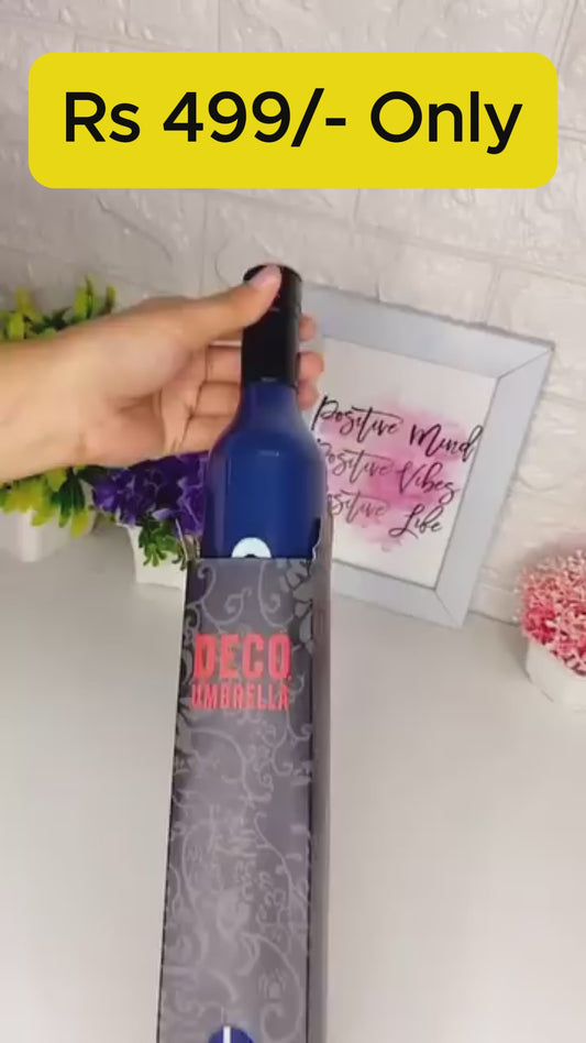 Pocket Folding Wine Bottle Umbrella